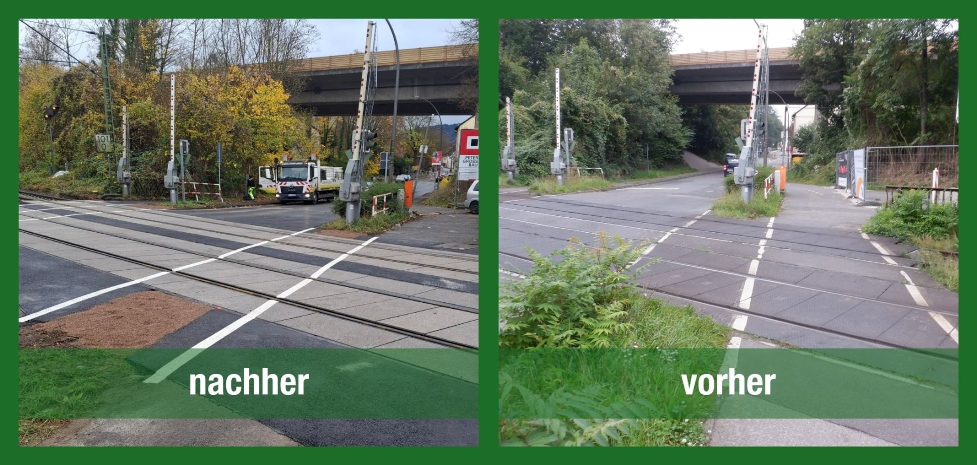 Bahnübergang in Koblenz-Pfaffendorf neu gestaltet
