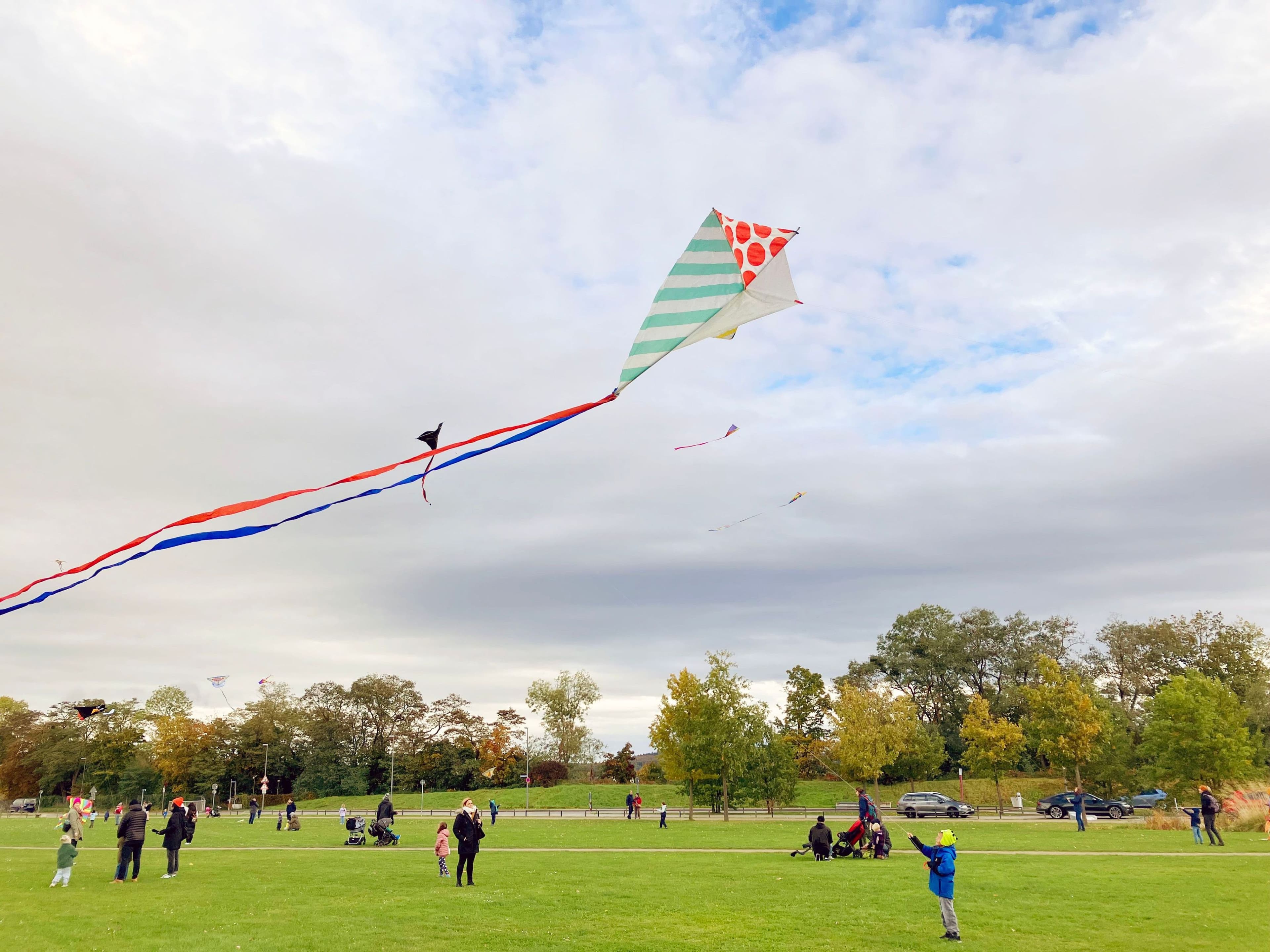 Drachen steigen lassen im Festungspark