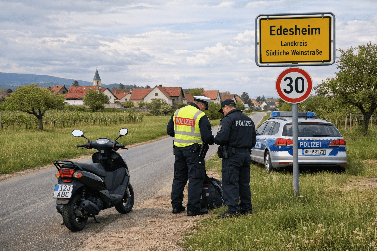 Edesheim: Kleinkraftrad soll 80 km/h gefahren sein