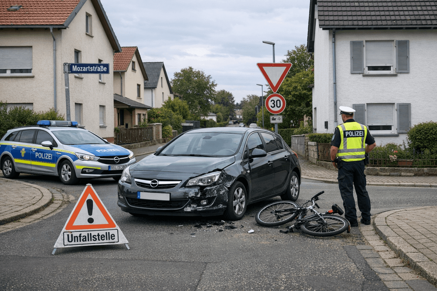 Radfahrer bei Unfall in Grünstadt verletzt