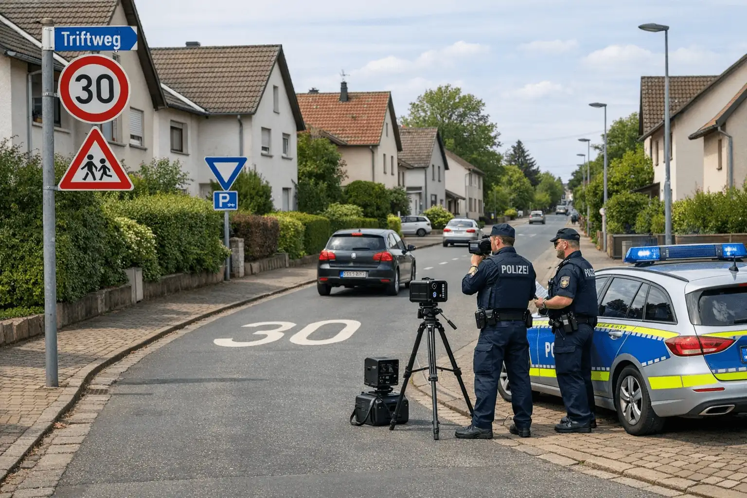 15 Raser im Triftweg erwischt