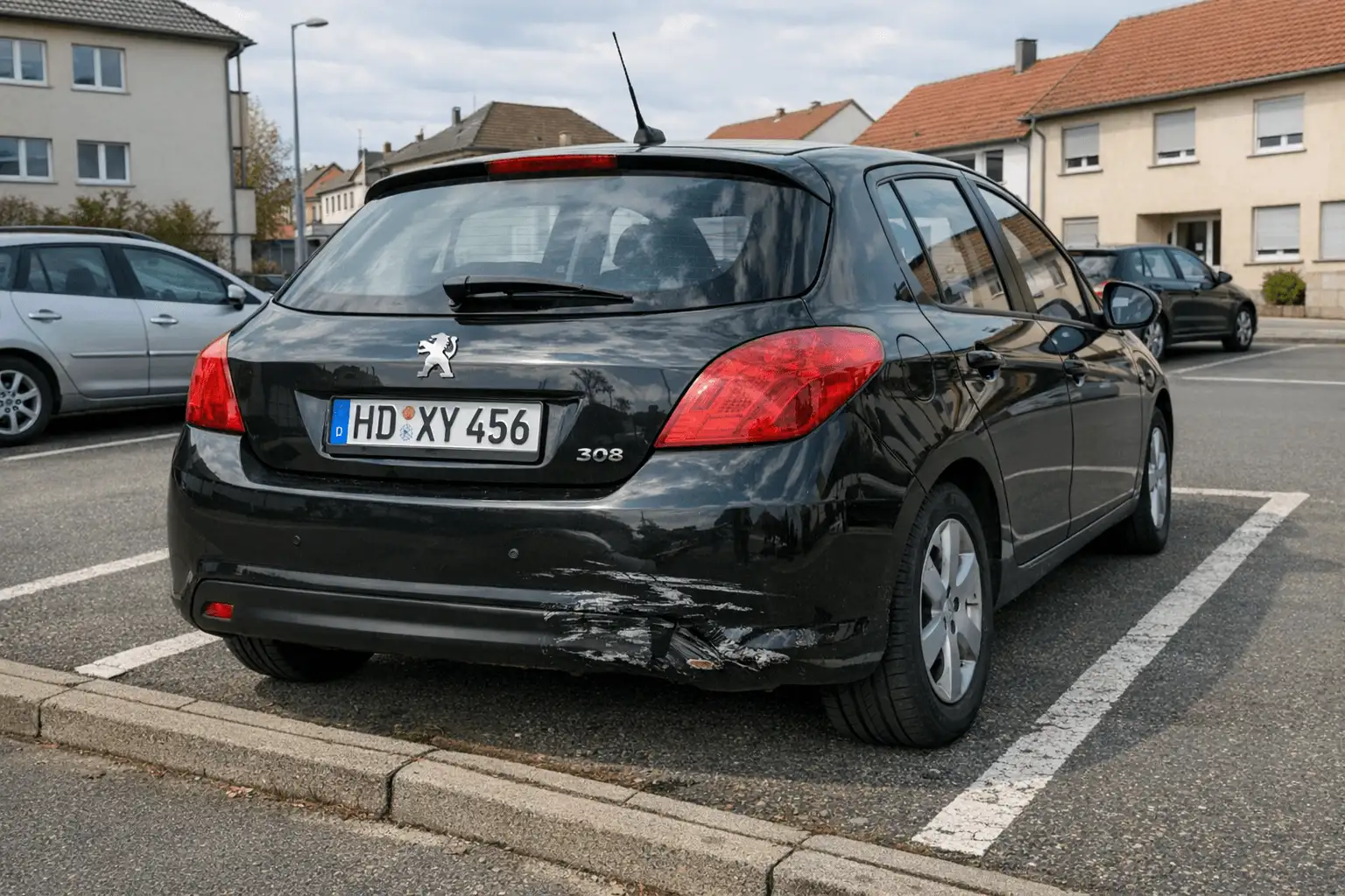 Fahrerflucht in Neustadt: Peugeot auf Parkplatz beschädigt