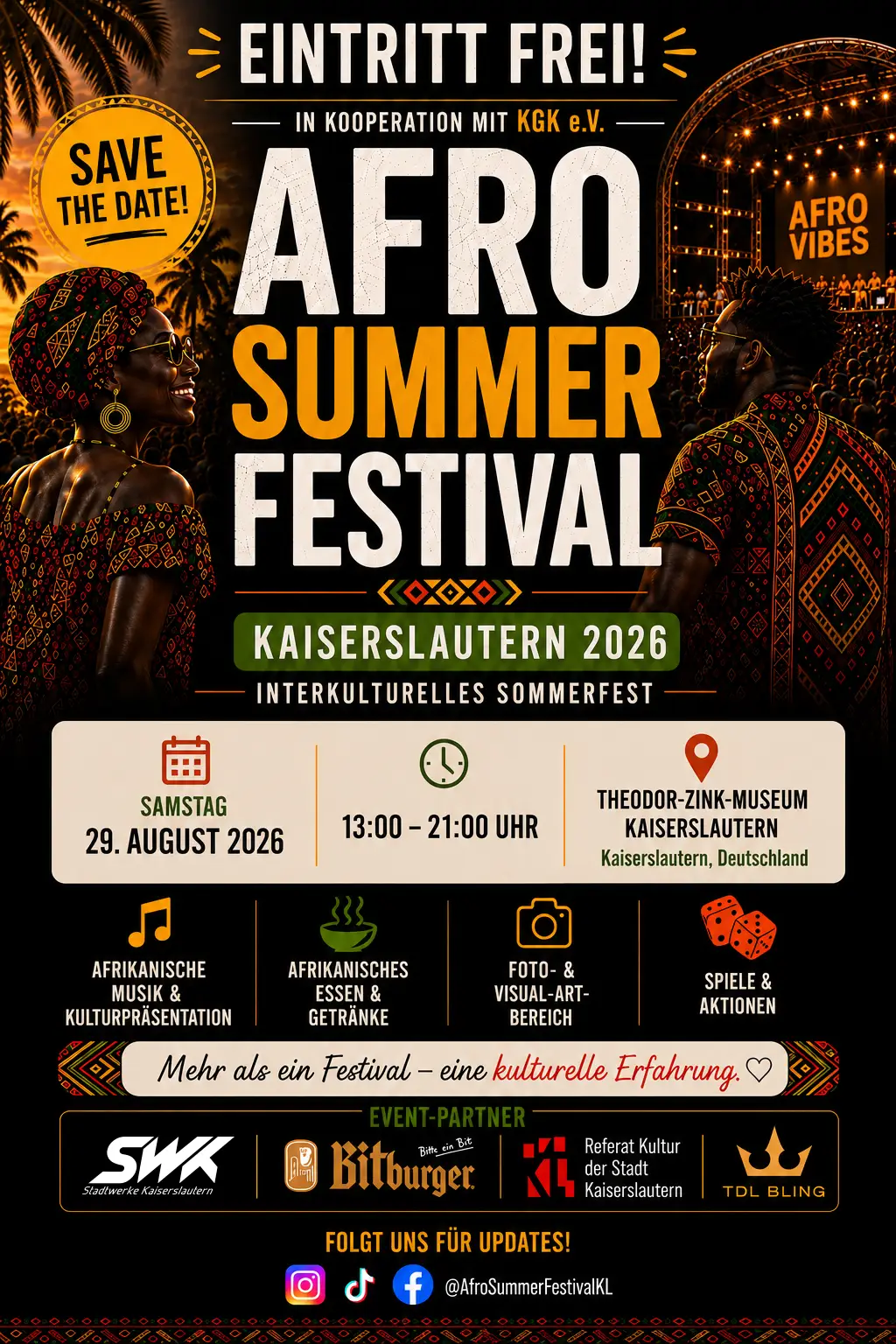 Afro Summer Festival Kaiserslautern 2026 im Innenhof des Theodor-Zink-Museums